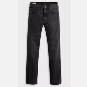 Levi's Premium 502 W36 L32 Taper Selvedge Men's Jeans Tapered Leg Black Denim